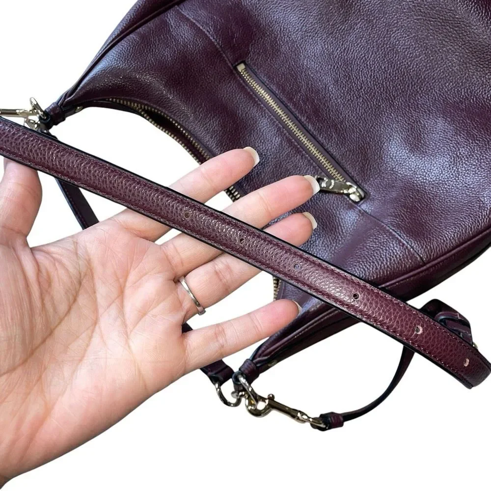 COACH F38259 LEATHER‎ HARLEY HOBO SHOULDER BAG Oxblood Burgundy Color Crossbody